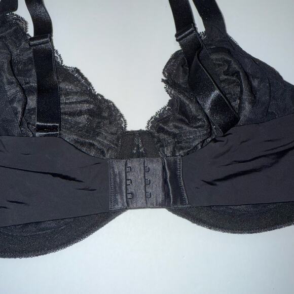 Calvin Klein Lace Underwire Bra (Black) Women’s Size 36DD Sheer Unlined - Picture 6 of 10